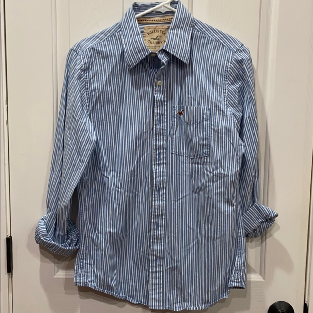 Men’s Blue striped button down